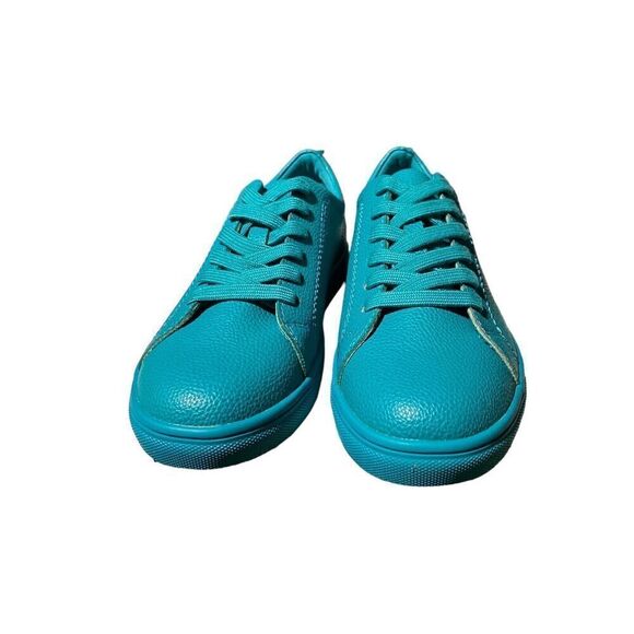 Matt And Nat Shoes Women’s 8 Blue Vegan Sneakers Aahana Teal Colorful Lace Up‎ - Picture 2 of 9